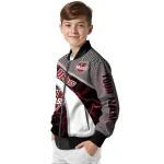 custom umass minutemen electric flash red bomber jacket best selling
