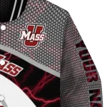 custom umass minutemen electric flash red varsity jacket best selling