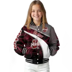 custom umass minutemen electric flash red varsity jacket best selling