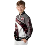 custom umass minutemen electric flash red varsity jacket best selling