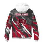 custom unlv rebels claw mesh red gray windbreaker jacket best selling