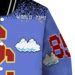 custom usc trojans mario blocks blue black varsity jacket best selling