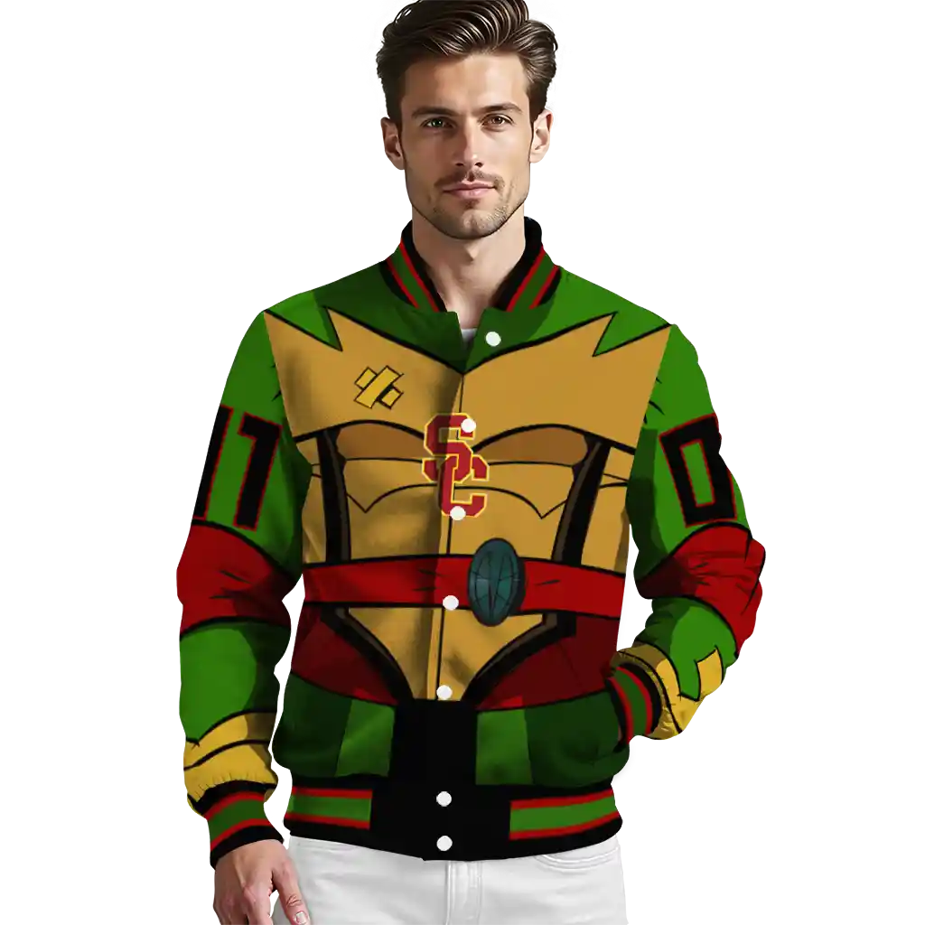 custom usc trojans turtle armor varsity jacket high quality custom usc trojans turtle armor varsity jacket high quality