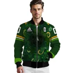 custom utah state aggies shamrock vortex green bomber jacket best selling