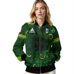 custom utah state aggies shamrock vortex green bomber jacket best selling