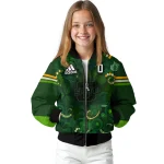 custom utah state aggies shamrock vortex green bomber jacket best selling
