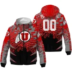 custom utah utes brick motion red black windbreaker jacket best selling