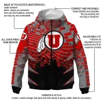 custom utah utes brick motion red black windbreaker jacket best selling