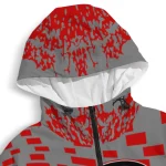 custom utah utes brick motion red black windbreaker jacket best selling