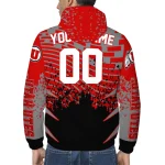 custom utah utes brick motion red black windbreaker jacket best selling
