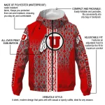 custom utah utes tribal swirls red windbreaker jacket best selling