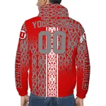 custom utah utes tribal swirls red windbreaker jacket best selling