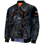 custom utsa roadrunners antlers motif orange black bomber jacket best selling