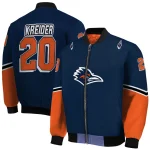 custom utsa roadrunners chevron style orange bomber jacket best selling