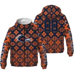 custom utsa roadrunners geometric blossom orange windbreaker jacket best selling