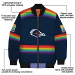 custom utsa roadrunners rainbow jersey number orange bomber jacket best selling