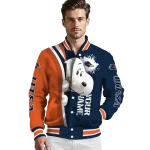 custom utsa roadrunners snoopy head orange varsity jacket best selling