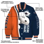 custom utsa roadrunners snoopy head orange varsity jacket best selling