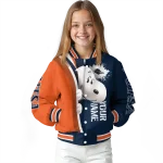 custom utsa roadrunners snoopy head orange varsity jacket best selling