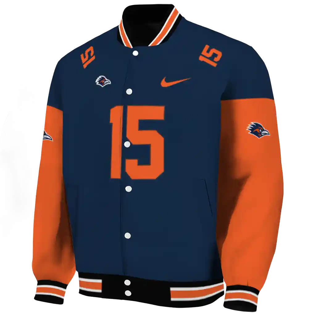 custom utsa roadrunners team patch orange varsity jacket best selling custom utsa roadrunners team patch orange varsity jacket best selling