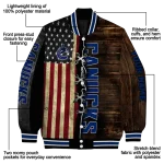 custom vancouver canucks flag wood brown varsity jacket best selling