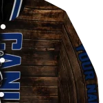 custom vancouver canucks flag wood brown varsity jacket best selling