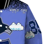 custom vancouver canucks mario blocks blue black varsity jacket best selling