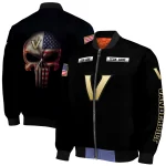 custom vanderbilt commodores american flag skull black bomber jacket best selling