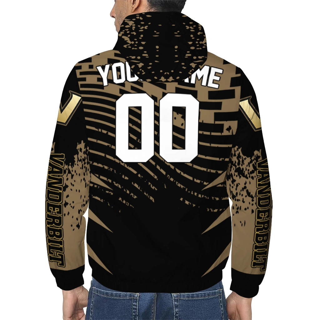 custom vanderbilt commodores brick motion black windbreaker jacket trendy custom vanderbilt commodores brick motion black windbreaker jacket trendy