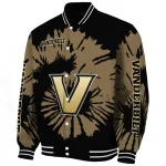 custom vanderbilt commodores burst splatter black varsity jacket best selling