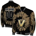 custom vanderbilt commodores burst splatter black varsity jacket best selling