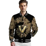 custom vanderbilt commodores burst splatter black varsity jacket best selling