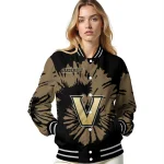 custom vanderbilt commodores burst splatter black varsity jacket best selling