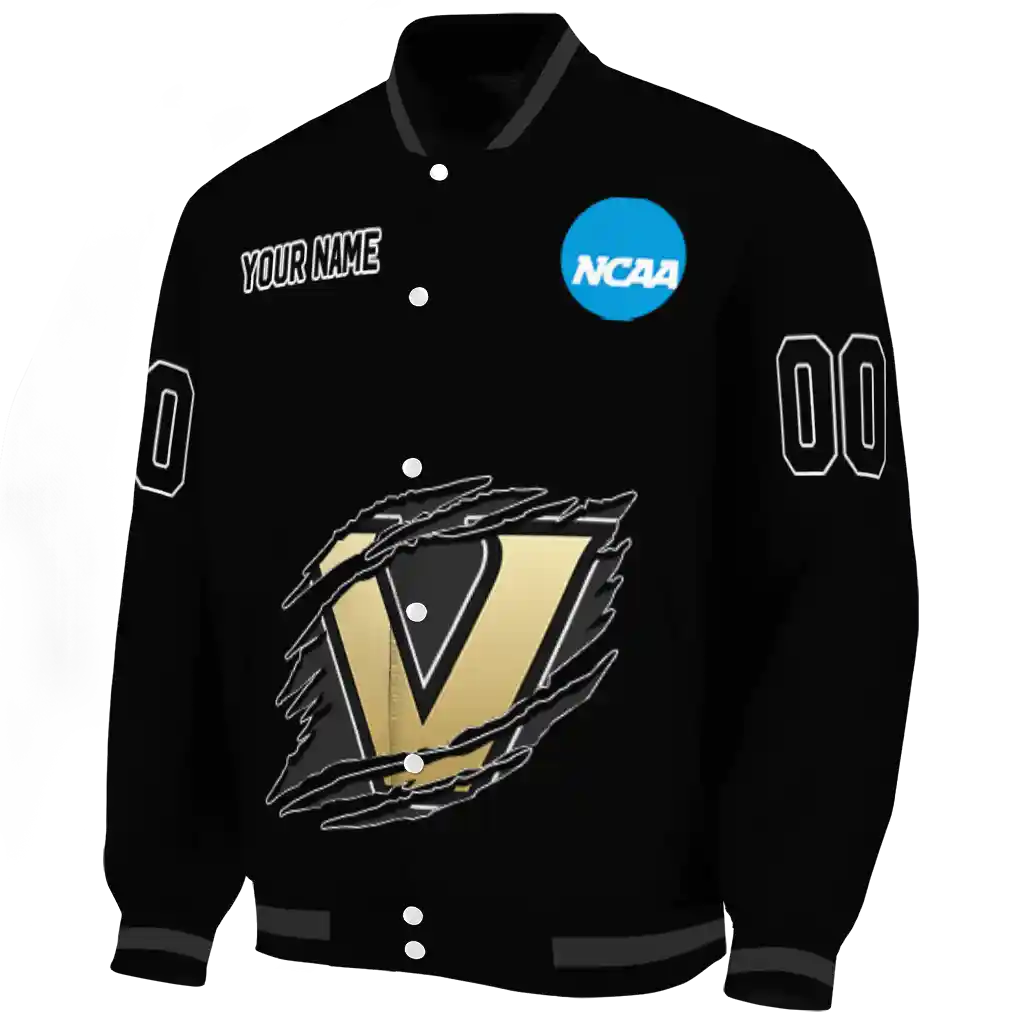 custom vanderbilt commodores claw shred black varsity jacket best selling custom vanderbilt commodores claw shred black varsity jacket best selling