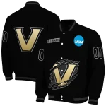 custom vanderbilt commodores claw shred black varsity jacket best selling