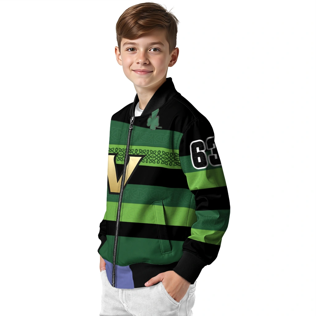 custom vanderbilt commodores clover green lines green black bomber jacket trendy custom vanderbilt commodores clover green lines green black bomber jacket trendy