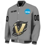 custom vanderbilt commodores feral slash grey varsity jacket best selling