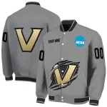 custom vanderbilt commodores feral slash grey varsity jacket best selling