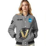 custom vanderbilt commodores feral slash grey varsity jacket best selling