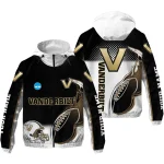 custom vanderbilt commodores football flame black white windbreaker jacket best selling