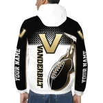 custom vanderbilt commodores football flame black white windbreaker jacket best selling