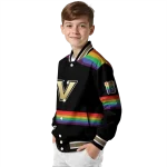 custom vanderbilt commodores rainbow jersey number black varsity jacket best selling