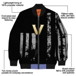custom vanderbilt commodores star stripes black bomber jacket best selling