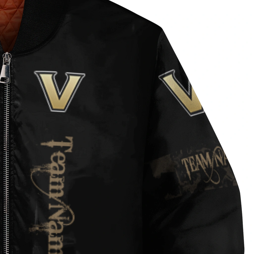custom vanderbilt commodores tribal deer art black bomber jacket premium grade custom vanderbilt commodores tribal deer art black bomber jacket premium grade