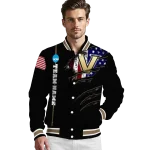 custom vanderbilt commodores usa flag claws black varsity jacket best selling