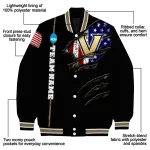 custom vanderbilt commodores usa flag claws black varsity jacket best selling