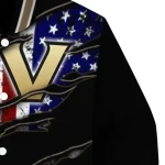 custom vanderbilt commodores usa flag claws black varsity jacket best selling
