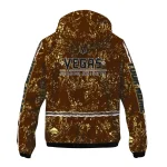custom vegas golden knights shards cluster tan windbreaker jacket best selling