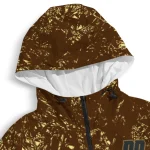 custom vegas golden knights shards cluster tan windbreaker jacket best selling