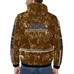custom vegas golden knights shards cluster tan windbreaker jacket best selling